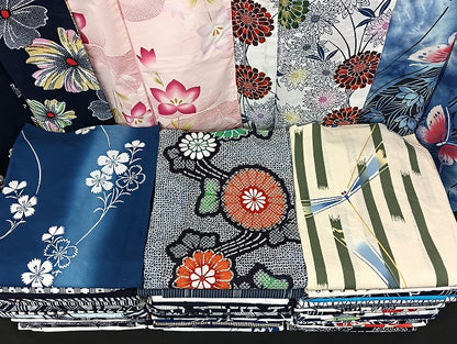平和屋着物■浴衣 まとめて 45点 蝶 蜻蛉 花柄 綿紅梅 型染め 暈し染め など 着用可能多数 未使用品あり mmm1213