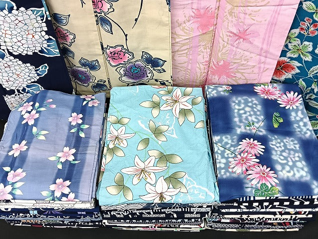 平和屋着物■浴衣 まとめて 45点 蝶 紫陽花 乱菊 花柄 型染め 暈し染め など 着用可能多数 未使用品あり mmm1214