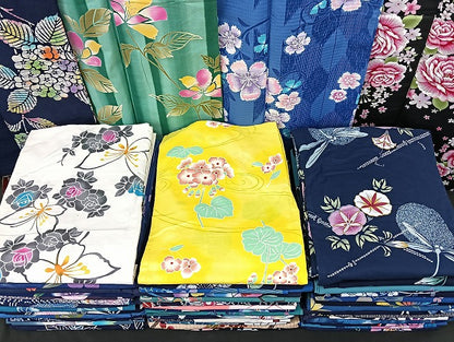 平和屋着物■浴衣 まとめて 45点 蝶 蜻蛉 朝顔 紫陽花 薔薇 花柄 綿紅梅 型染め など 着用可能多数 未使用品あり mmm1216