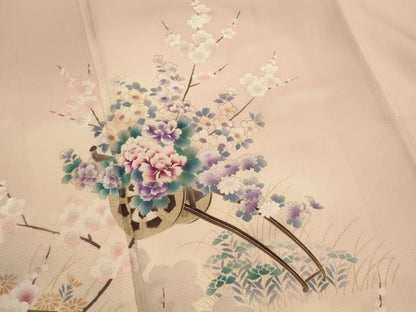 平和屋着物■訪問着　花車文　暈し染め　金彩　正絹　逸品　DABI0557cd