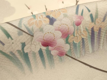 平和屋着物■訪問着　花車文　暈し染め　金彩　正絹　逸品　DABI0557cd