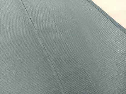 平和屋着物＊夏物　色無地　絽縮緬　山鳩色　正絹　逸品　BAAX8094mz