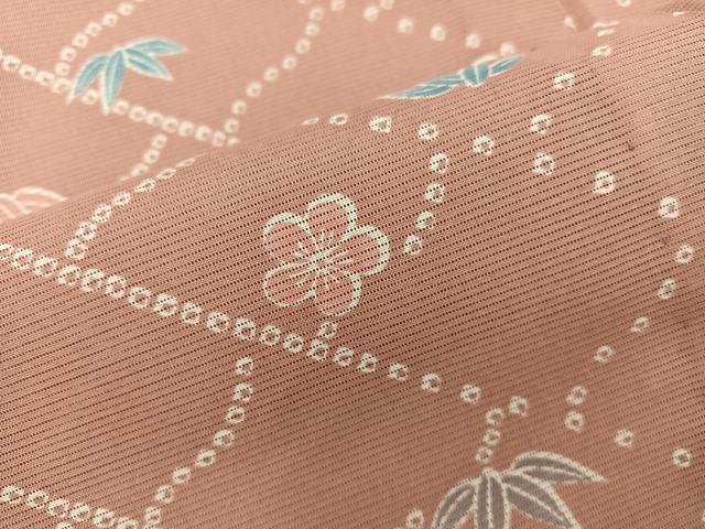 平和屋着物＊夏物　小紋　絽　梅花文　洗える着物　BAAX8080mz