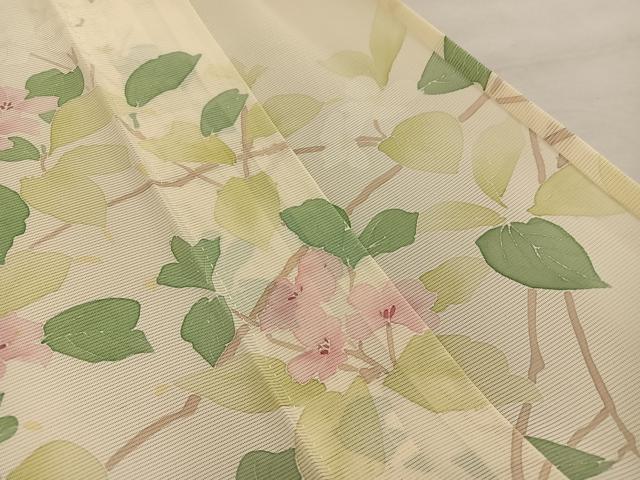 平和屋着物＊夏物　訪問着　絽　枝花文　正絹　逸品　BAAX8146mz