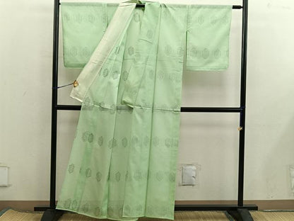 平和屋着物＊夏物　小紋　吉祥紋紗　正絹　逸品　BAAX8137mz
