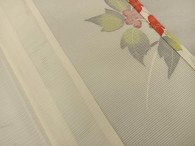平和屋着物＊夏物　小紋　絽　枝桜文　正絹　逸品　BAAX8158mz