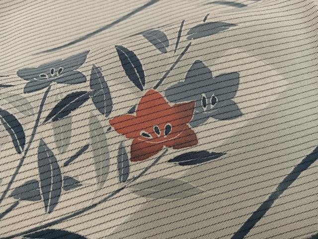 平和屋着物▽訪問着　無双　紗袷　紗×絽　菊花文　正絹　逸品　BAAX8180mz