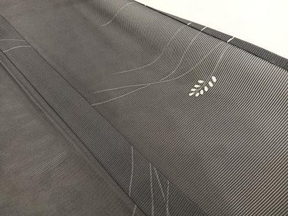 平和屋着物＊夏物　小紋　絽　草葉文　黒地　正絹　逸品　BAAX8191mz