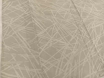 平和屋着物＊夏物　色無地　幾何学紋紗　茶鼠色　正絹　逸品　BAAX8188mz