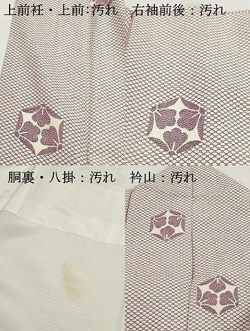 平和屋着物■上質な小紋　抽象花文　正絹　逸品　DABH1502qa