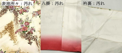 平和屋着物■上質な小紋　草花文　金銀彩　正絹　逸品　DABH1462qa