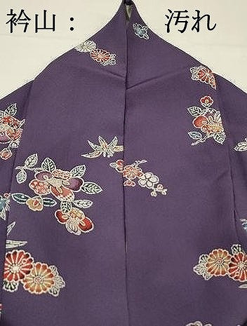 平和屋着物■上質な小紋　型染め　舞花文　正絹　逸品　DABH4127qp