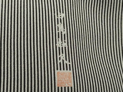 平和屋着物●江戸小紋　訪問着　田島輝久　縞　三越扱い　正絹　逸品　CABJ2432ze