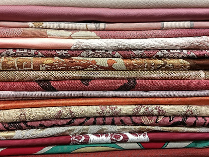 平和屋着物■名古屋帯 まとめて100点 折り鶴 蝶 風景 菊 花柄 駒刺繍 金銀糸 など 着用可能多数 未使用品あり 全て正絹 mmm1221