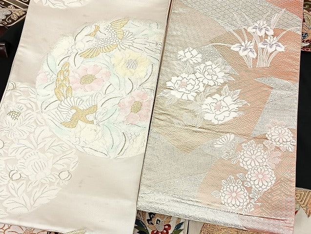 平和屋着物■袋帯 西陣 まとめて100点 鳳凰 鶴 鴛鴦 蝶 更紗 花柄 佐賀錦 金銀糸 など 着用可能多数 未使用品あり 全て正絹 mmm1222
