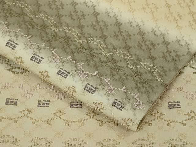 平和屋本店●極上　訪問着　花織　紬　横段文　逸品　DZAB2475kh6