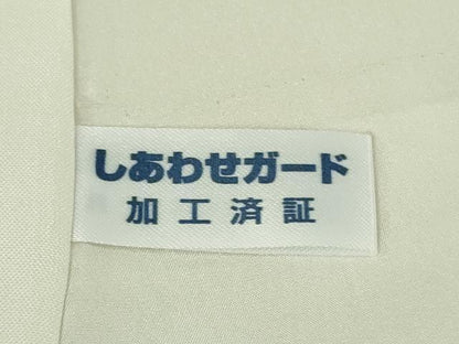 平和屋本店●極上　京都染織メーカー・貴久樹謹製　野蚕糸　ナチュラルタッサー　訪問着　横段文　逸品　DZAB1667kh6