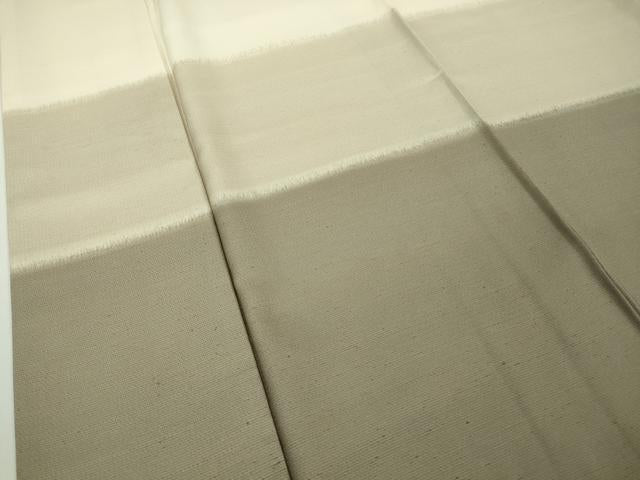 平和屋本店●極上　京都染織メーカー・貴久樹謹製　野蚕糸　ナチュラルタッサー　訪問着　横段文　逸品　DZAB1667kh6