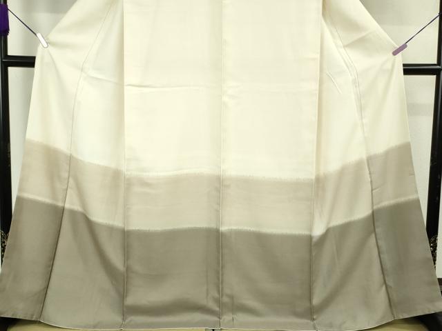 平和屋本店●極上　京都染織メーカー・貴久樹謹製　野蚕糸　ナチュラルタッサー　訪問着　横段文　逸品　DZAB1667kh6