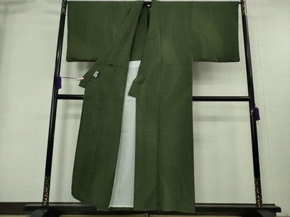 平和屋本店●極上　男性　BANKANわものや　小紋　大流線　千歳茶色地　反端・たとう紙付き　逸品　DZAB4108kh6