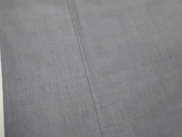 平和屋本店●極上　本場結城紬　重要無形文化財　色無地　藤紫色　ロング丈　逸品　DZAB4335kh6
