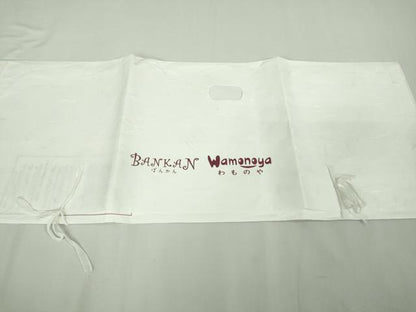 平和屋本店●極上　男性　BANKANわものや　小紋　大流線　千歳茶色地　反端・たとう紙付き　逸品　DZAB4108kh6