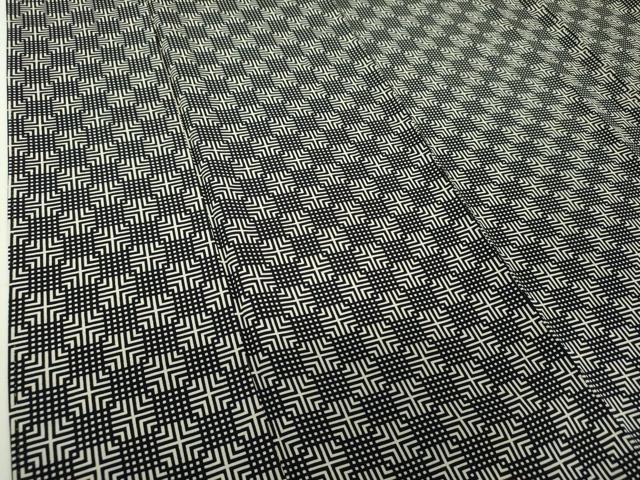 平和屋着物●上質な小紋　幾何学文様　正絹　逸品　DABH9091ps