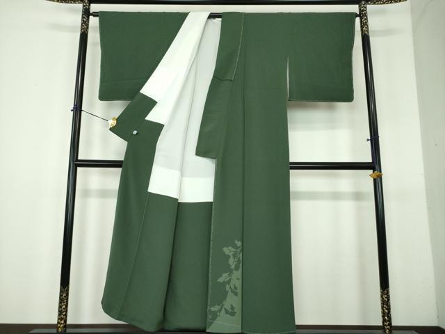 平和屋着物●豪華色留袖　草葉シルエット　正絹　逸品　未使用　DABH9090ps