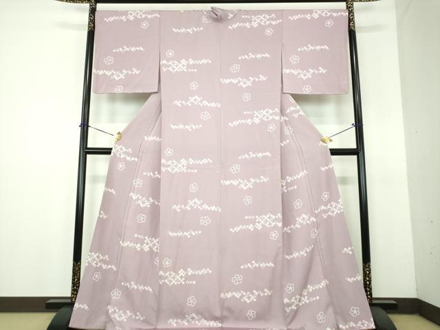平和屋着物●上質な小紋　舞梅　正絹　逸品　DABH9128ps