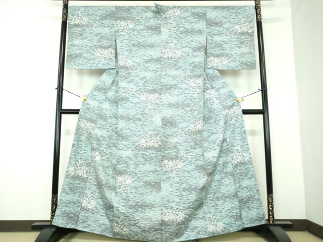 平和屋着物●本場大島紬　7マルキ　総絣　草葉文　正絹　逸品　DABH9127ps