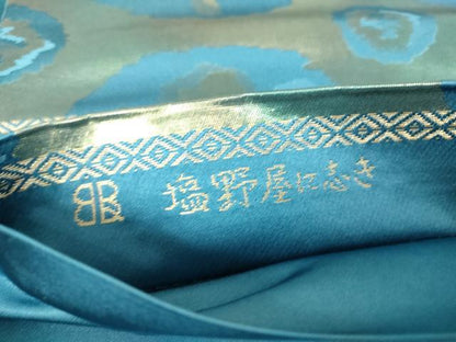 平和屋着物▼西陣　服部織物謹製　六通柄袋帯　塩野屋に志き　手織　草木華文　金糸　引箔　正絹　逸品　DABH6079az