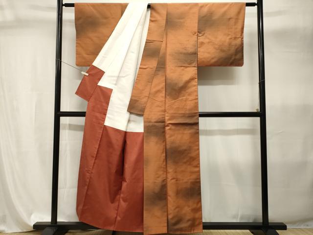 平和屋着物■上質な紬　霞文　正絹　逸品　CABI8083ev
