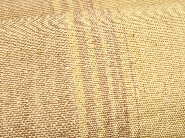 平和屋着物＊夏物　太鼓柄　京袋帯　幾何学文　絹麻　逸品　CABI5859fb