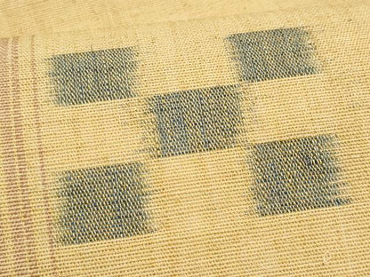 平和屋着物＊夏物　太鼓柄　京袋帯　幾何学文　絹麻　逸品　CABI5859fb