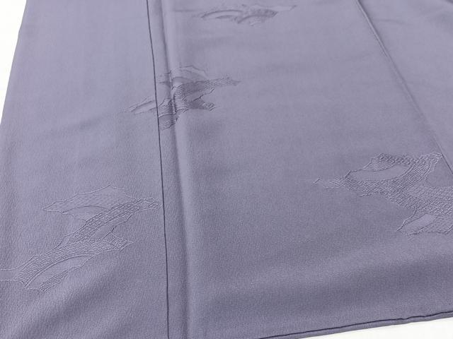 平和屋着物■上質な色無地　青海波地紋　鳩羽色　正絹　逸品　CABI6979xe
