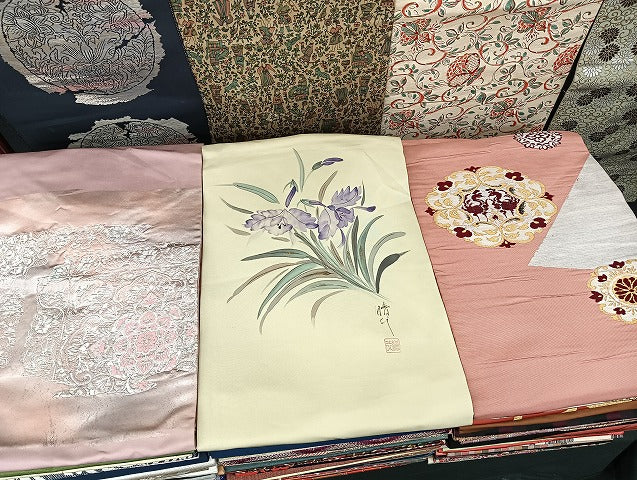 平和屋着物■名古屋帯 まとめて100点 向い鳳凰 人物 更紗 宝相華 アンティーク 作家物 手描き 金銀彩 金銀糸 未使用品有 全て正絹 mmm1227