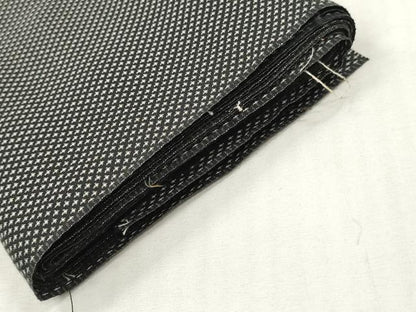 平和屋着物▼羽織・コート　紬　解き反物　羽尺　十字絣文様　逸品　DABH8130zy