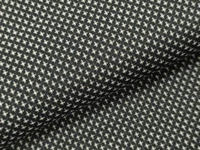 平和屋着物▼羽織・コート　紬　解き反物　羽尺　十字絣文様　逸品　DABH8130zy
