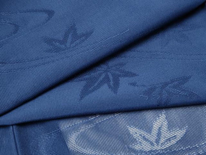 平和屋着物＊夏物　色無地　縦絽　竜田川紋紗　濃藍色　正絹　逸品　CABJ4802hy