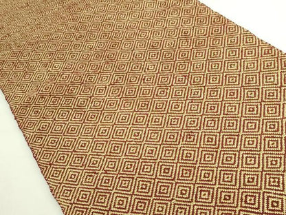 平和屋本店●希少　ざざんざ織　八寸名古屋帯　入子菱　逸品　DZAB8011kh6
