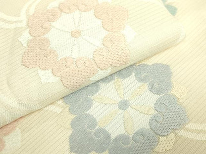 平和屋本店＊極上　夏物　西陣　川島織物　九寸名古屋帯　唐織　舞花文　逸品　DZAB8090kh6