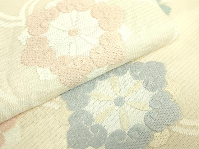平和屋本店＊極上　夏物　西陣　川島織物　九寸名古屋帯　唐織　舞花文　逸品　DZAB8090kh6