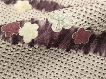 平和屋着物■訪問着　駒刺繍　絞り　道長花文　正絹　逸品　DABI0652cd