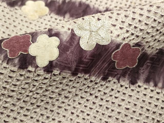 平和屋着物■訪問着　駒刺繍　絞り　道長花文　正絹　逸品　DABI0652cd