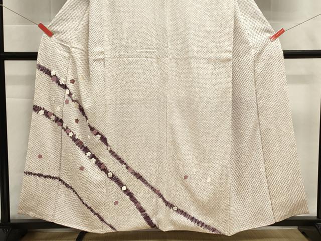 平和屋着物■訪問着　駒刺繍　絞り　道長花文　正絹　逸品　DABI0652cd