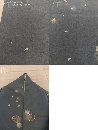 平和屋着物●上質な小紋　舞蝶花文　蛍暈し　そごう扱い　正絹　逸品　BAAX8368mz