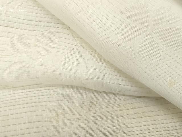 平和屋着物＊夏物　長襦袢　反物　着尺　絽　撫子桔梗紋紗　生成り色　麻　逸品　未使用　DABH2699zzz