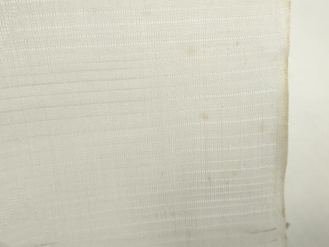 平和屋着物＊夏物　長襦袢　反物　着尺　絽　撫子桔梗紋紗　生成り色　麻　逸品　未使用　DABH2699zzz