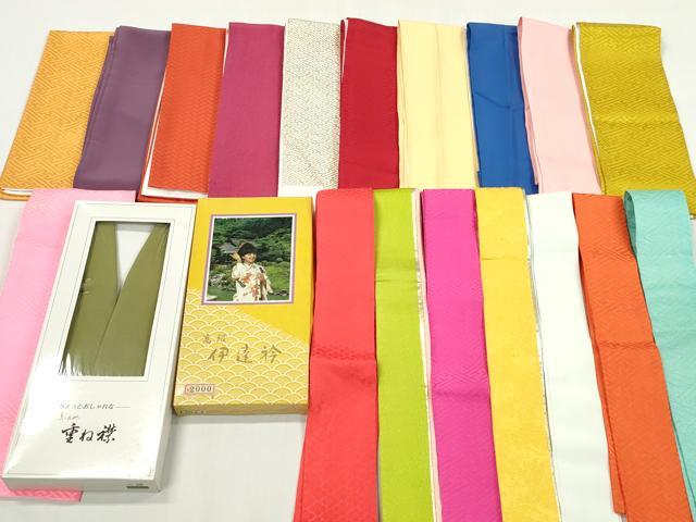 平和屋着物▼和装小物　重ね衿・伊達衿まとめて20点　紗綾形 舞桜 桧垣　金糸　金彩　未使用品あり　逸品　DABG6515xg