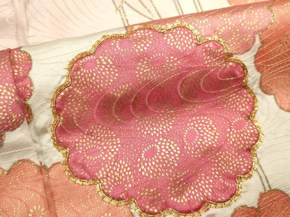 平和屋着物■豪華振袖　駒刺繍　枝花文　暈し染め　金彩　正絹　逸品　DABI0676cd